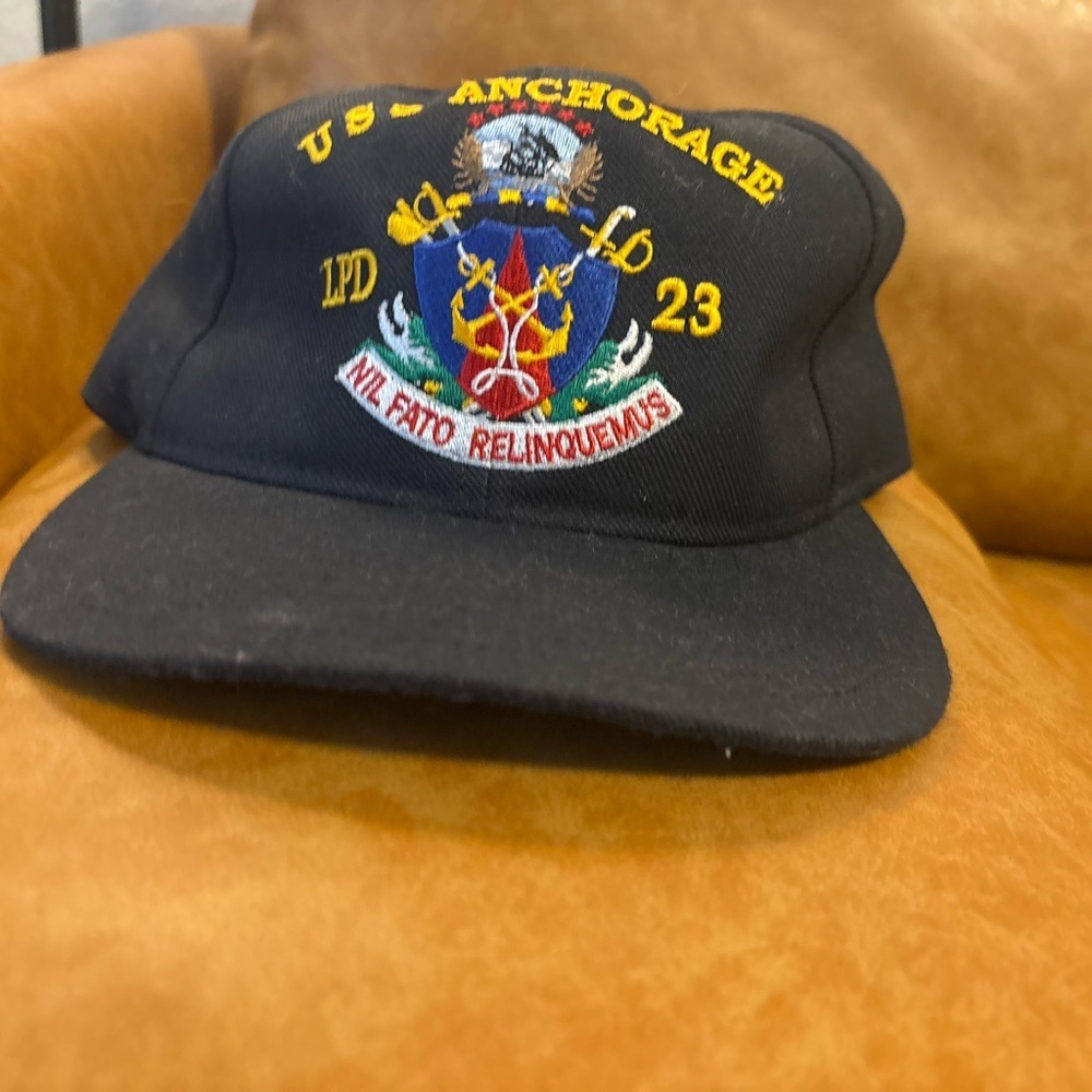 U S NAVY CAP  "USS ANCHORAGE   " LPD-23 vintage collectible military